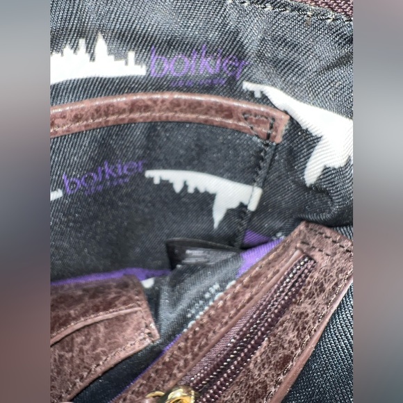 ‼️New Botkier New York Distressed Leather Brown Crossbody - Picture 5 of 10